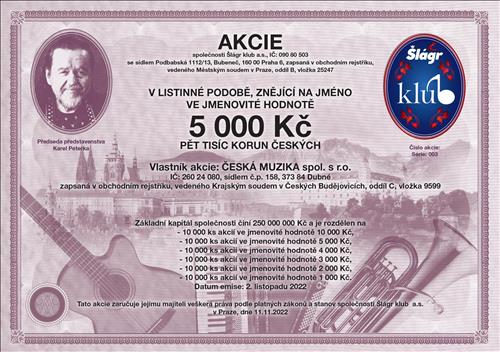 Akcie Riocath FNDB č. 999999999